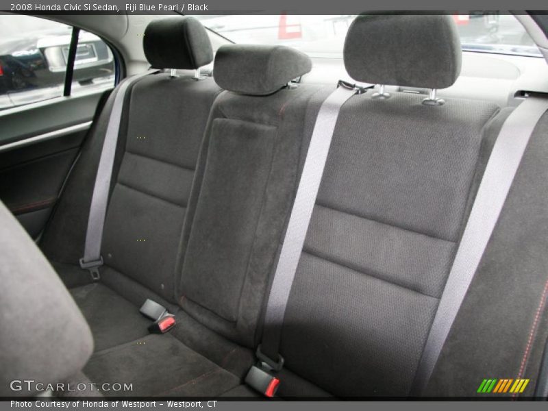 Fiji Blue Pearl / Black 2008 Honda Civic Si Sedan