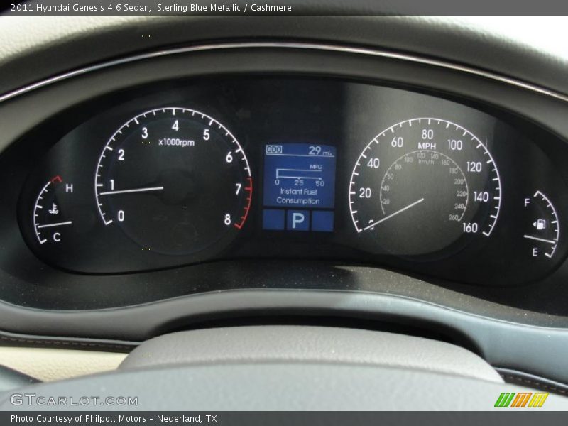  2011 Genesis 4.6 Sedan 4.6 Sedan Gauges