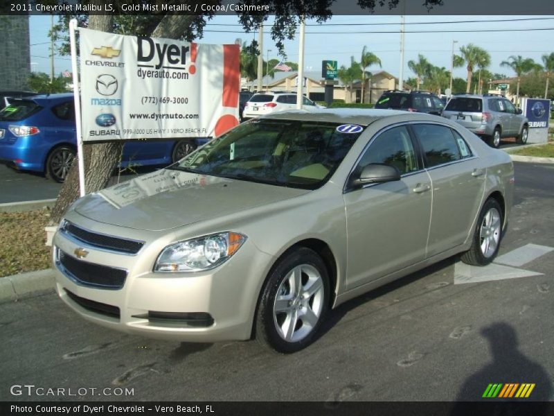 Gold Mist Metallic / Cocoa/Cashmere 2011 Chevrolet Malibu LS