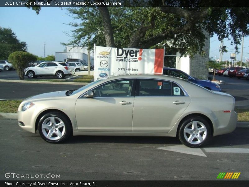 Gold Mist Metallic / Cocoa/Cashmere 2011 Chevrolet Malibu LS