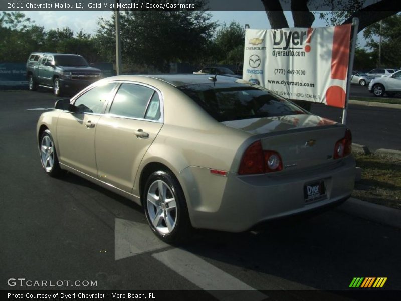 Gold Mist Metallic / Cocoa/Cashmere 2011 Chevrolet Malibu LS
