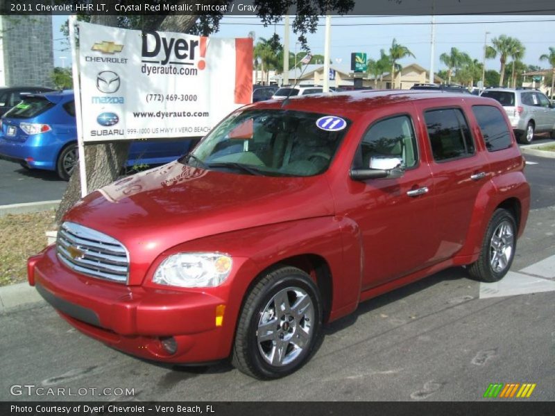 Crystal Red Metallic Tintcoat / Gray 2011 Chevrolet HHR LT