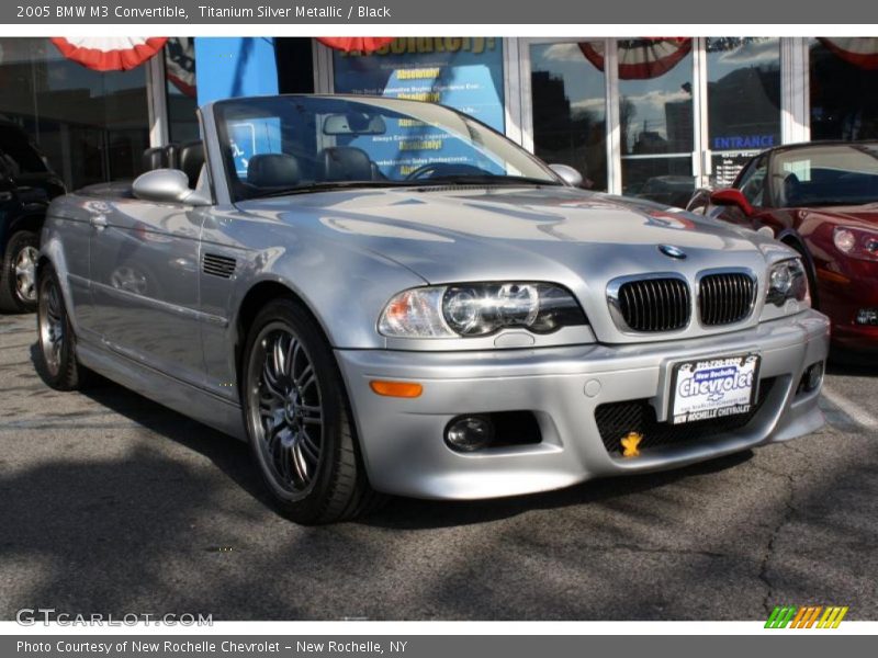 Titanium Silver Metallic / Black 2005 BMW M3 Convertible