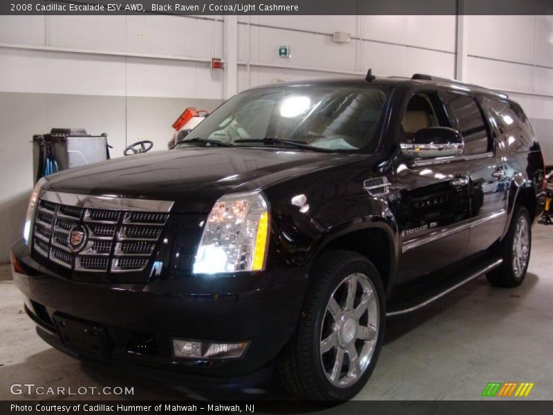 Black Raven / Cocoa/Light Cashmere 2008 Cadillac Escalade ESV AWD