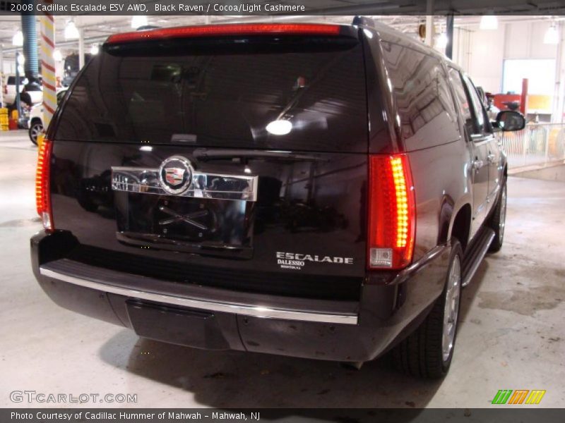 Black Raven / Cocoa/Light Cashmere 2008 Cadillac Escalade ESV AWD