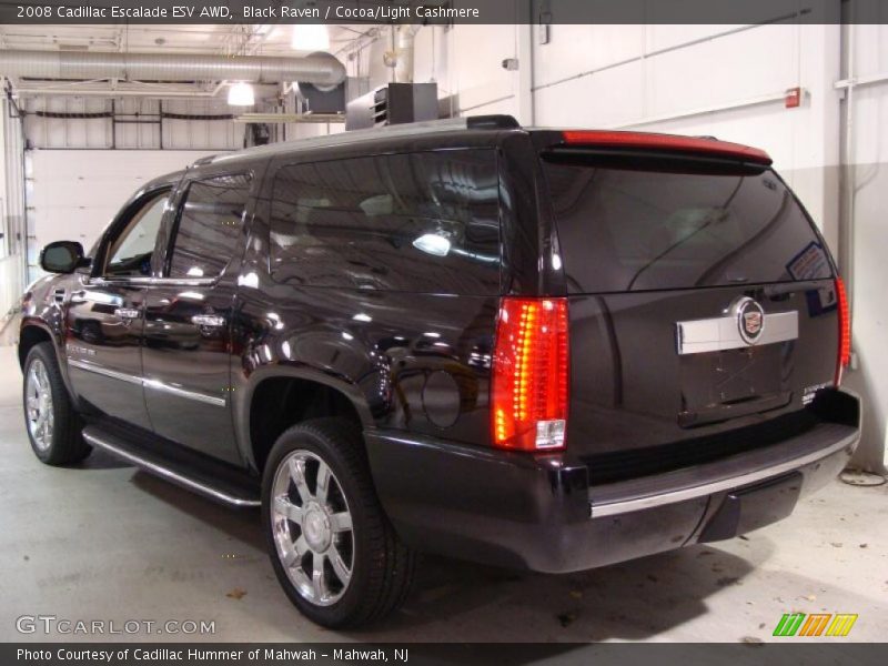 Black Raven / Cocoa/Light Cashmere 2008 Cadillac Escalade ESV AWD