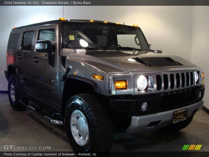 Graystone Metallic / Ebony Black 2009 Hummer H2 SUV