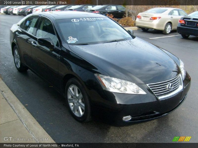 Obsidian Black / Black 2008 Lexus ES 350