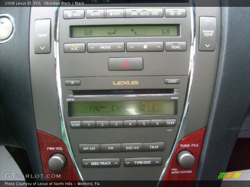 Obsidian Black / Black 2008 Lexus ES 350