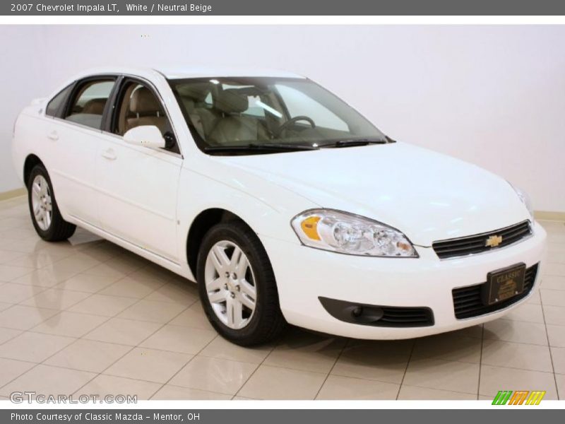 White / Neutral Beige 2007 Chevrolet Impala LT