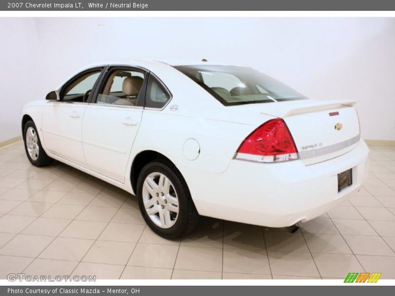 White / Neutral Beige 2007 Chevrolet Impala LT