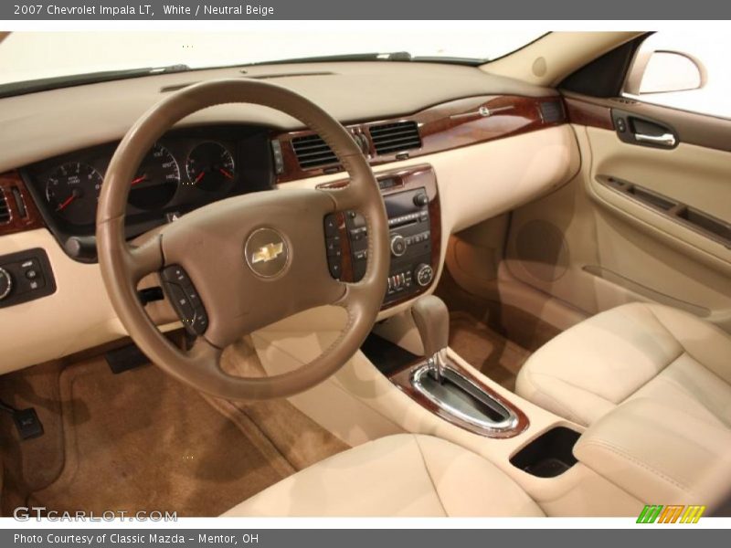 White / Neutral Beige 2007 Chevrolet Impala LT