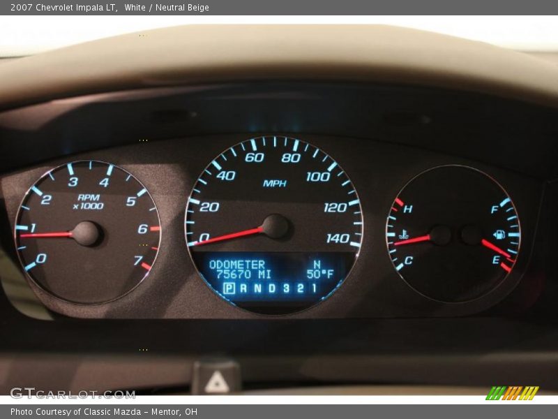 White / Neutral Beige 2007 Chevrolet Impala LT