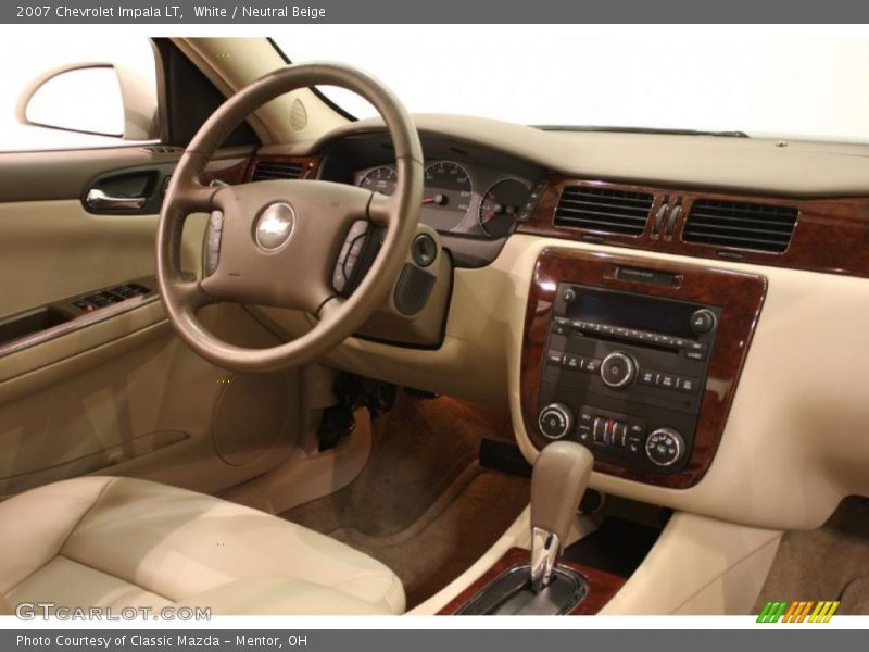 White / Neutral Beige 2007 Chevrolet Impala LT