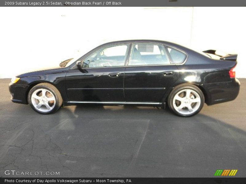 Obsidian Black Pearl / Off Black 2009 Subaru Legacy 2.5i Sedan