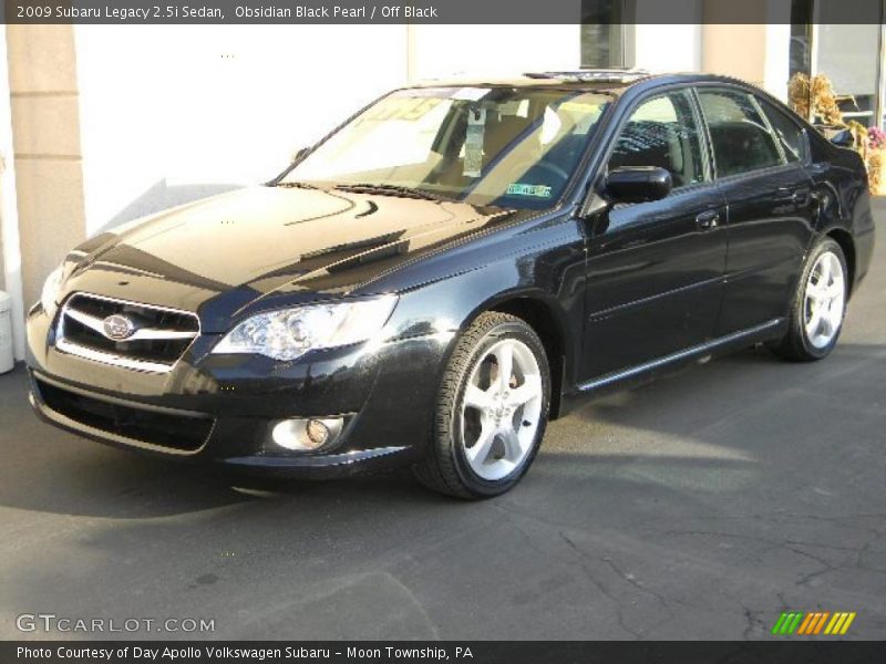 Obsidian Black Pearl / Off Black 2009 Subaru Legacy 2.5i Sedan