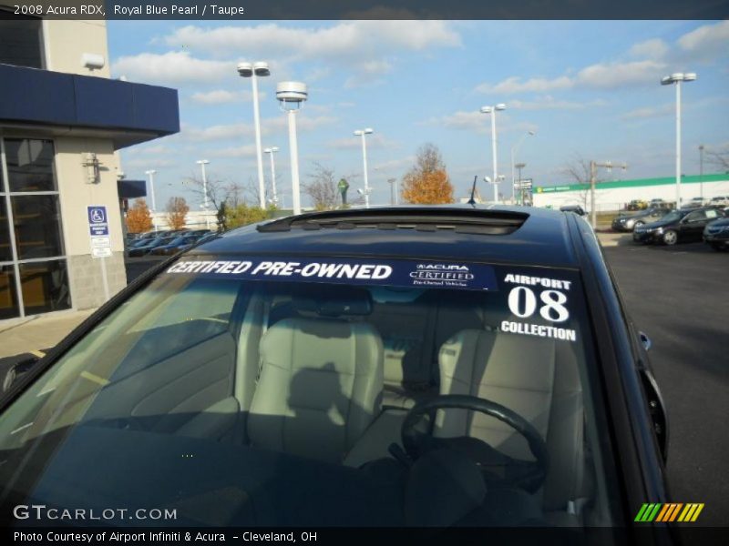 Royal Blue Pearl / Taupe 2008 Acura RDX
