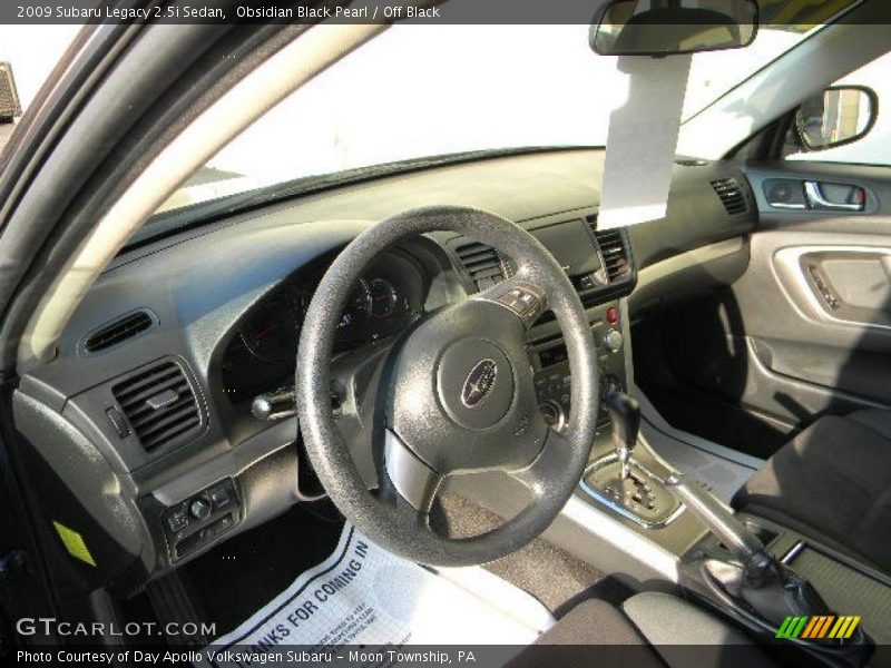 Obsidian Black Pearl / Off Black 2009 Subaru Legacy 2.5i Sedan