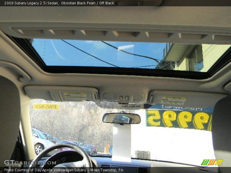 Obsidian Black Pearl / Off Black 2009 Subaru Legacy 2.5i Sedan