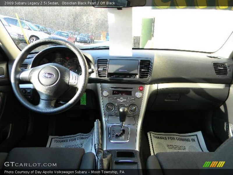 Obsidian Black Pearl / Off Black 2009 Subaru Legacy 2.5i Sedan