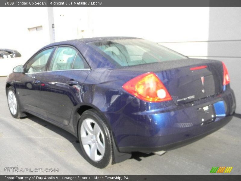 Midnight Blue Metallic / Ebony 2009 Pontiac G6 Sedan