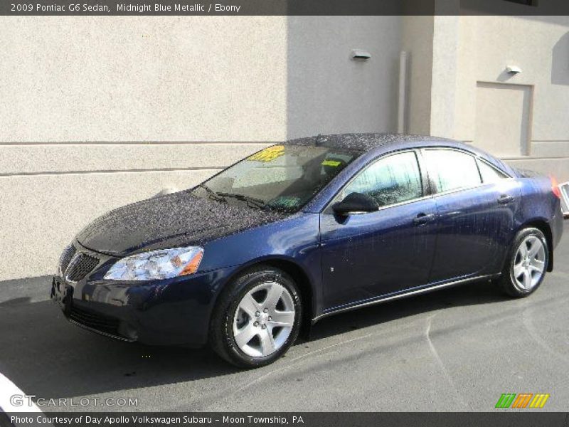 Midnight Blue Metallic / Ebony 2009 Pontiac G6 Sedan