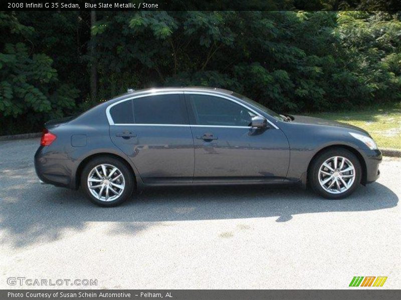 Blue Slate Metallic / Stone 2008 Infiniti G 35 Sedan