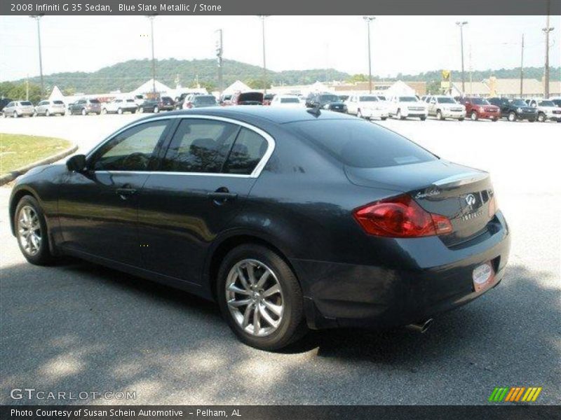 Blue Slate Metallic / Stone 2008 Infiniti G 35 Sedan