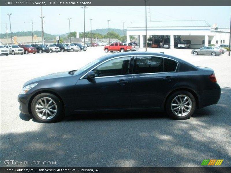 Blue Slate Metallic / Stone 2008 Infiniti G 35 Sedan