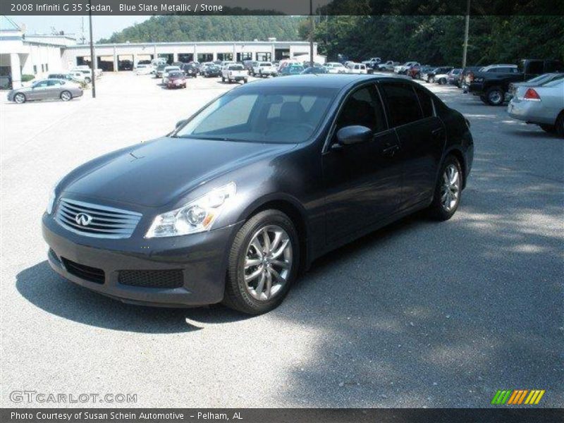 Blue Slate Metallic / Stone 2008 Infiniti G 35 Sedan