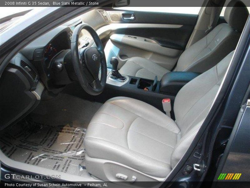 Blue Slate Metallic / Stone 2008 Infiniti G 35 Sedan