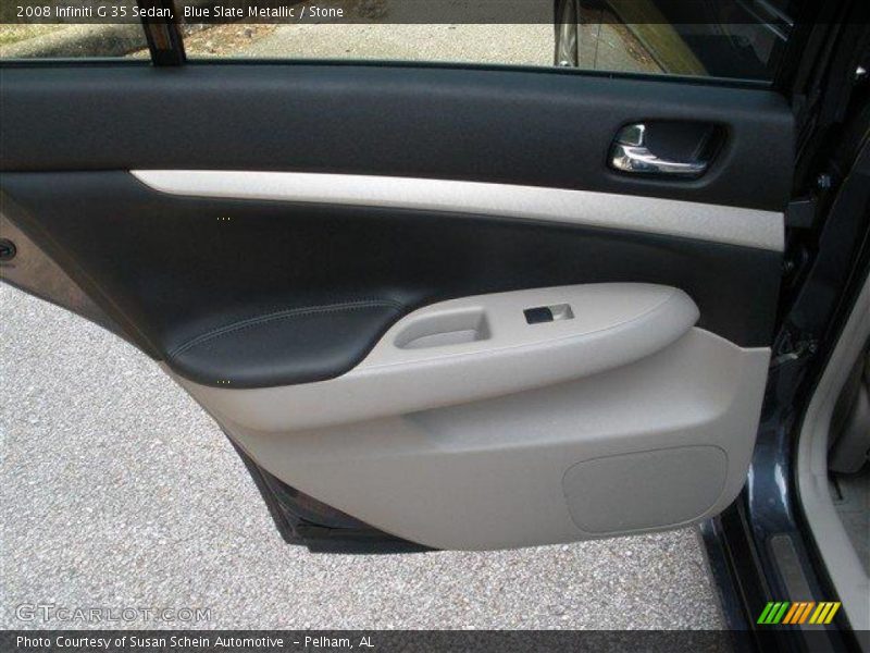 Blue Slate Metallic / Stone 2008 Infiniti G 35 Sedan