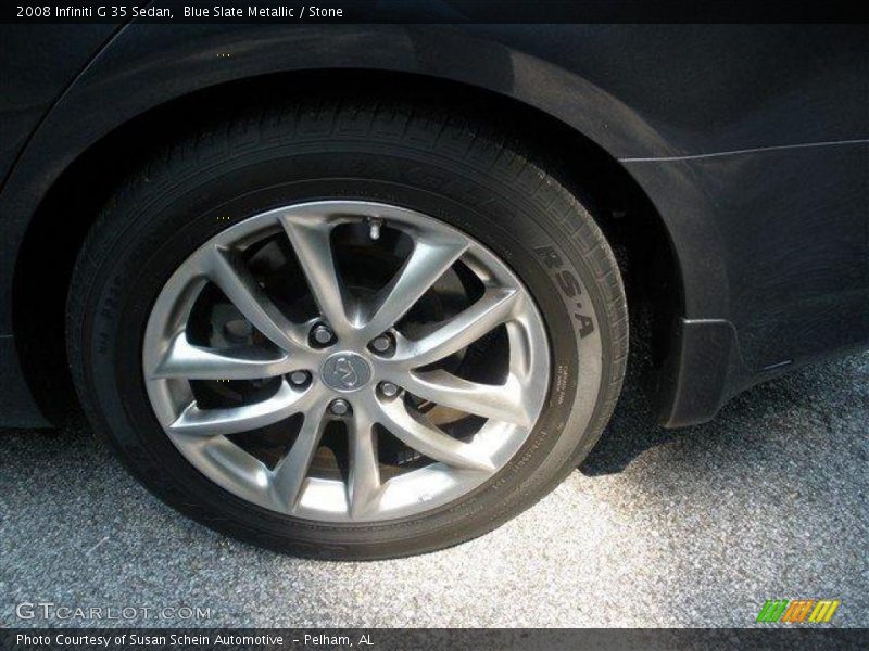 Blue Slate Metallic / Stone 2008 Infiniti G 35 Sedan