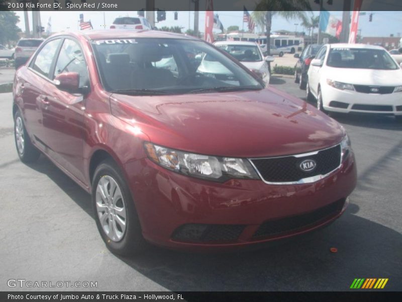 Spicy Red / Stone 2010 Kia Forte EX