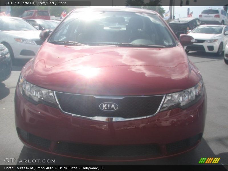 Spicy Red / Stone 2010 Kia Forte EX