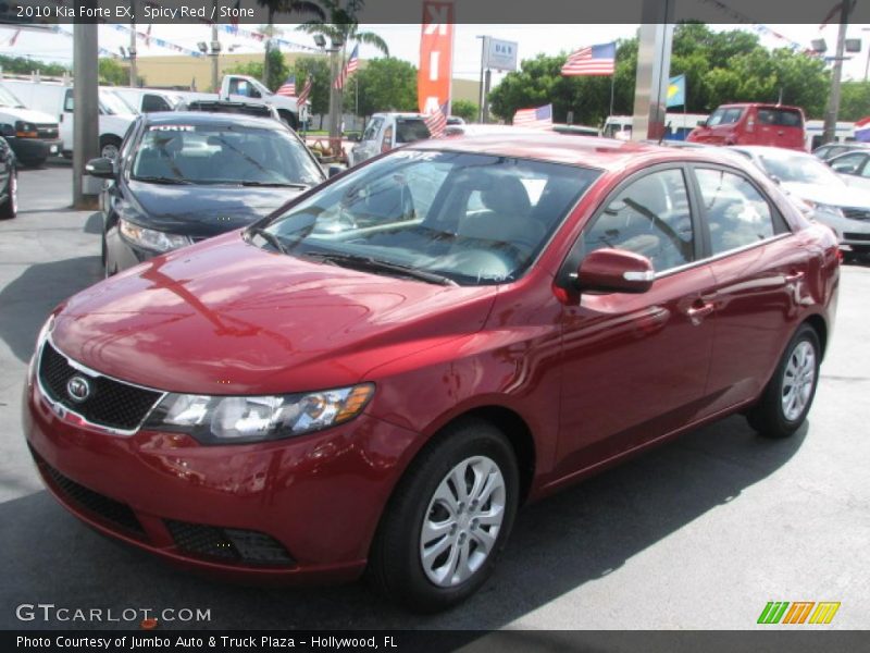 Spicy Red / Stone 2010 Kia Forte EX
