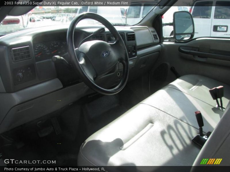 Oxford White / Medium Flint 2003 Ford F350 Super Duty XL Regular Cab