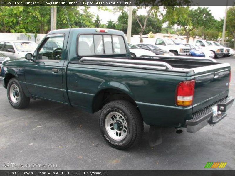 Bright Calypso Green Metallic / Grey 1993 Ford Ranger XLT Regular Cab