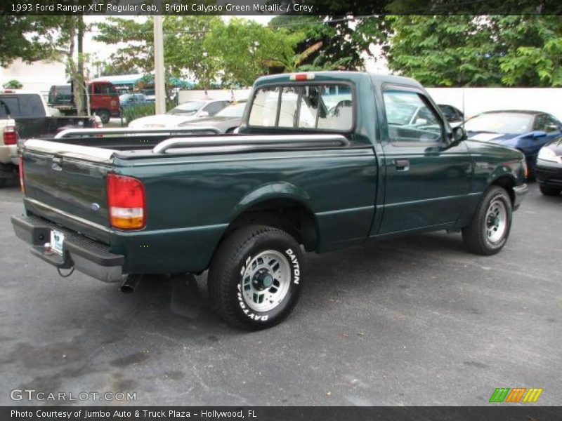 Bright Calypso Green Metallic / Grey 1993 Ford Ranger XLT Regular Cab