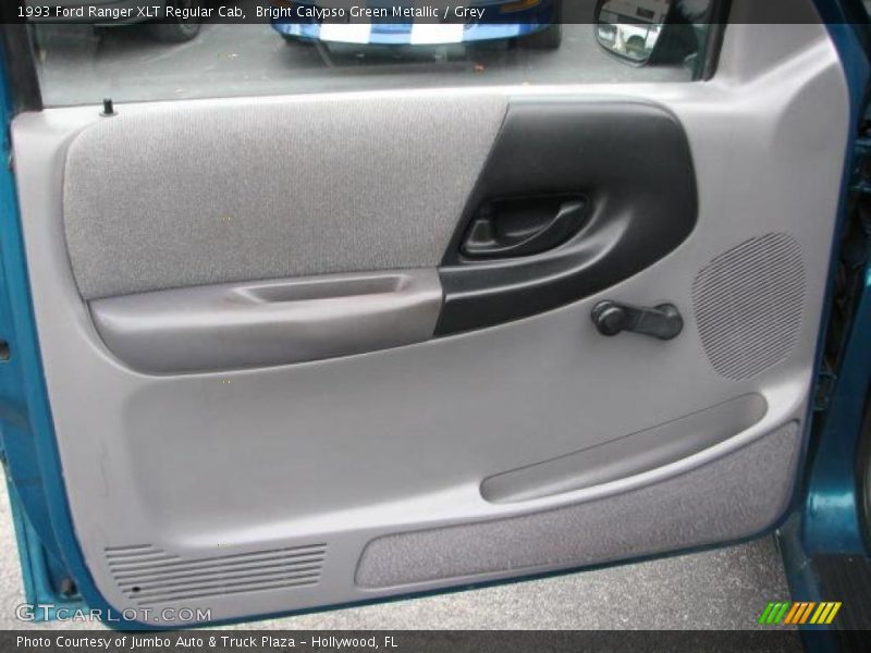 Bright Calypso Green Metallic / Grey 1993 Ford Ranger XLT Regular Cab