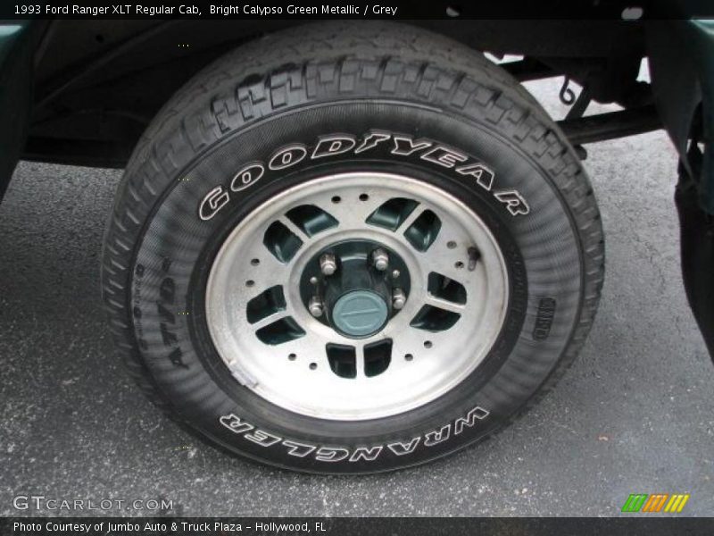 Bright Calypso Green Metallic / Grey 1993 Ford Ranger XLT Regular Cab