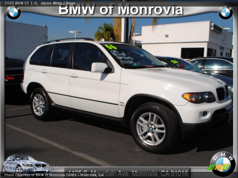 Alpine White / Beige 2006 BMW X5 3.0i