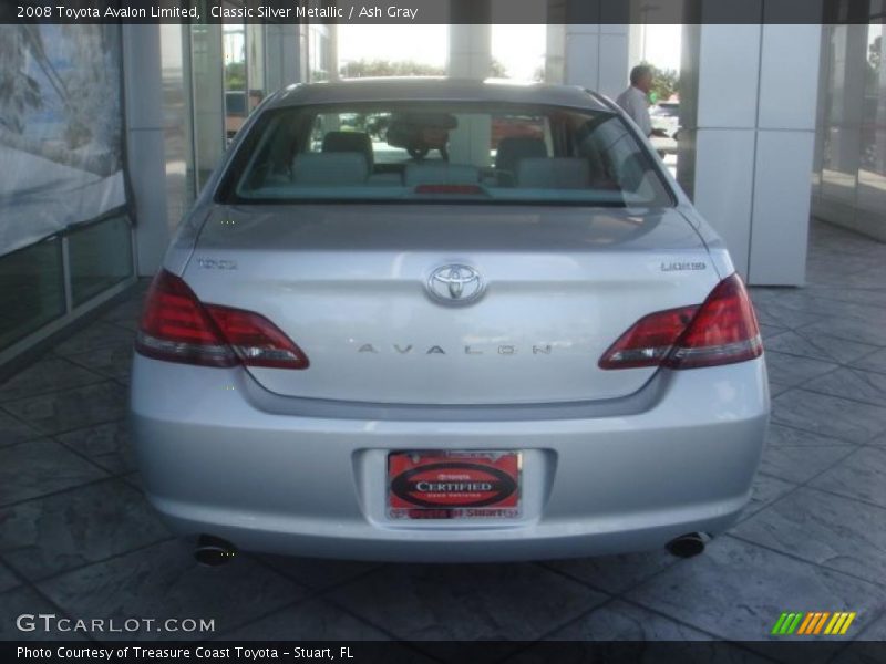 Classic Silver Metallic / Ash Gray 2008 Toyota Avalon Limited