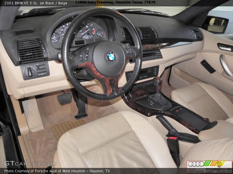 Jet Black / Beige 2001 BMW X5 3.0i