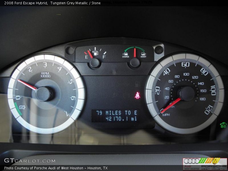 Tungsten Grey Metallic / Stone 2008 Ford Escape Hybrid