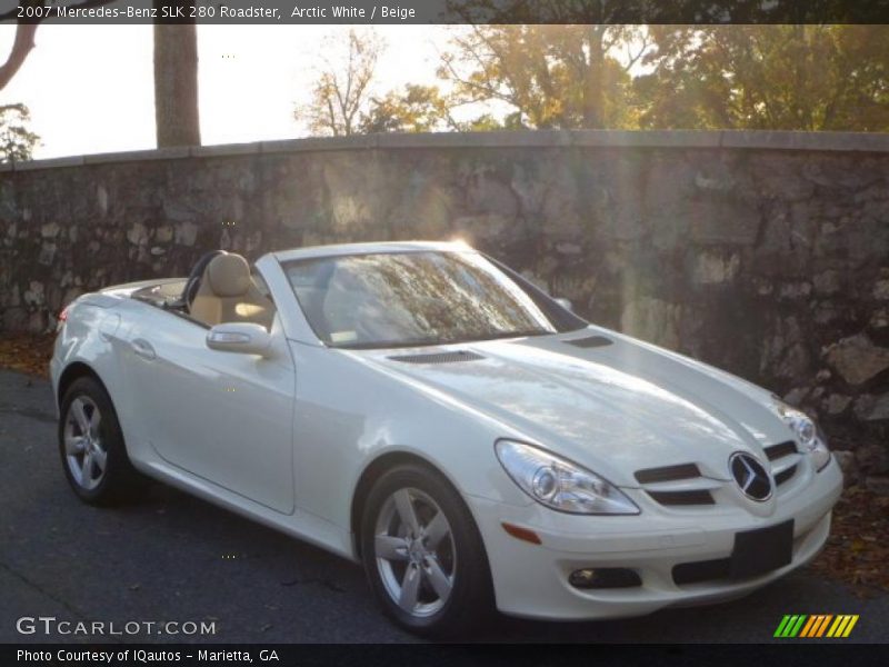 Arctic White / Beige 2007 Mercedes-Benz SLK 280 Roadster