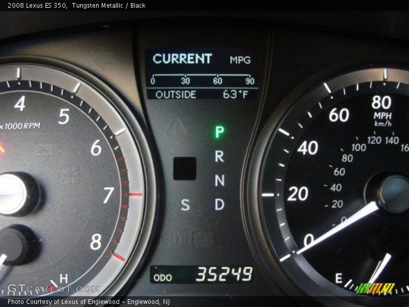 Tungsten Metallic / Black 2008 Lexus ES 350