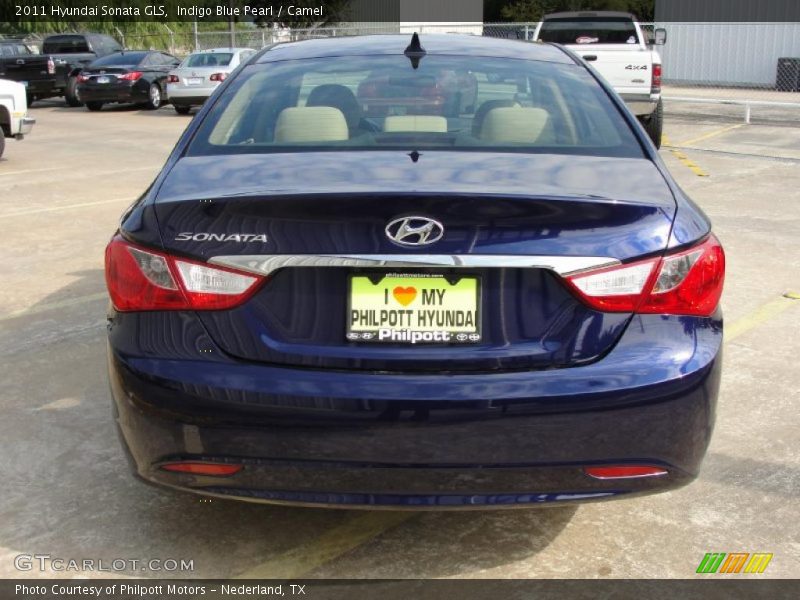 Indigo Blue Pearl / Camel 2011 Hyundai Sonata GLS