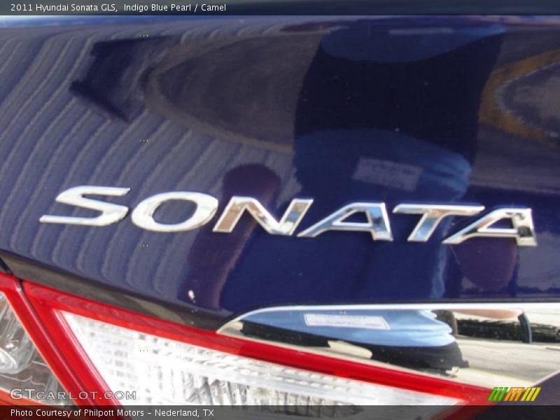 Indigo Blue Pearl / Camel 2011 Hyundai Sonata GLS