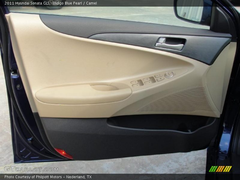 Indigo Blue Pearl / Camel 2011 Hyundai Sonata GLS